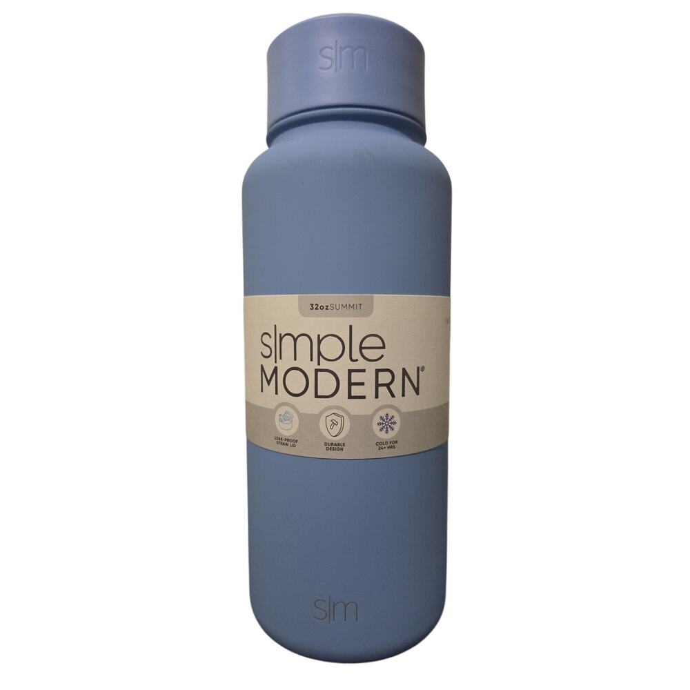 Simple Modern Water Bottle with Straw and Chug Lid Forget Me Not 32 oz New